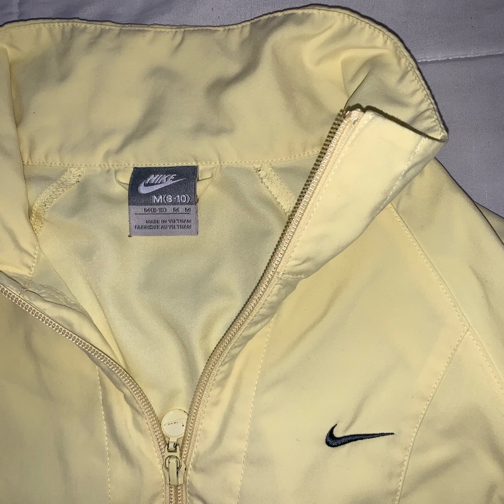 Nike Light Yellow/Black/White Running ZipUp Jacket